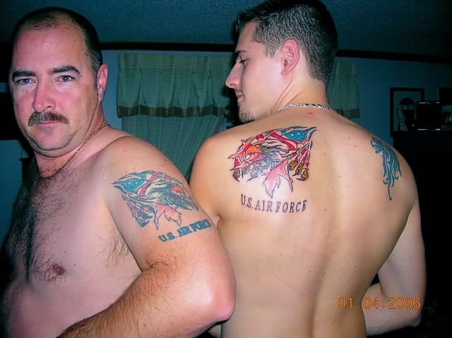 Like Father like Son. father and son tattoos. Like Father like Son.