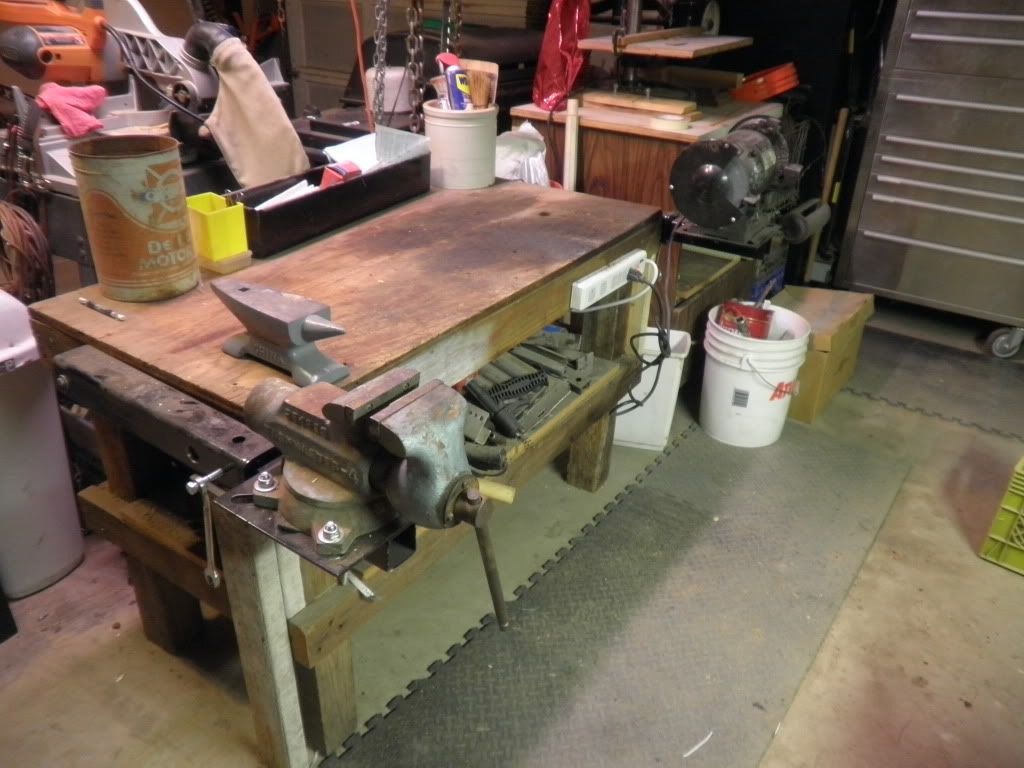 bench and put the vice on one receiver plate and the bench grinder on