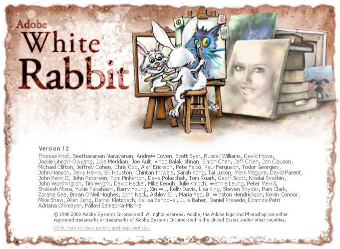 Photoshop CS5 Beta Splash Screen – The White Rabbit. «