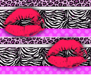 animal print kisses Myspace Backgrounds