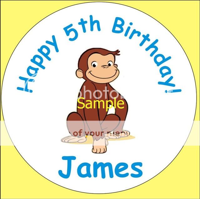 12 CURIOUS GEORGE PARTY DECORATION CUPCAKE PICKS TOPPER  