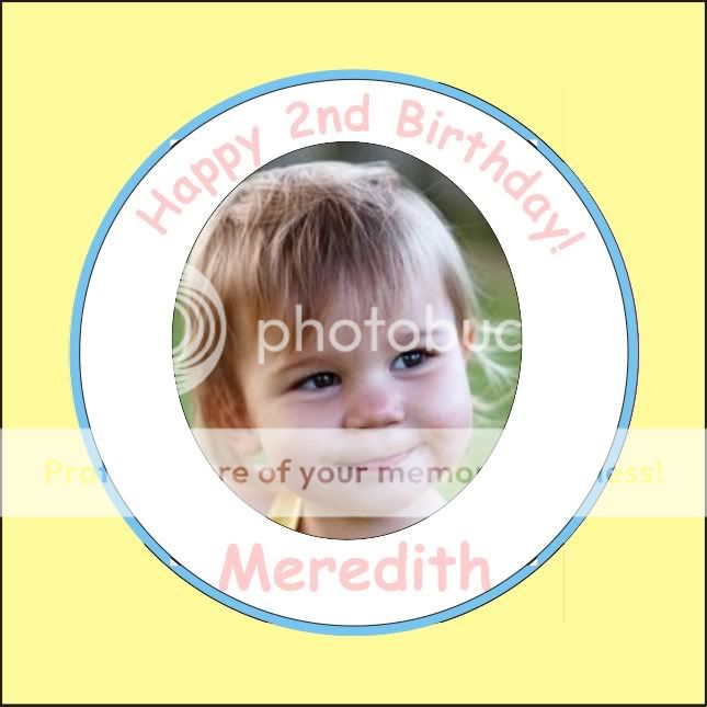 HAPPY 2ND BIRTHDAY PERSONALIZED CUSTOM Cupcake Toppers  