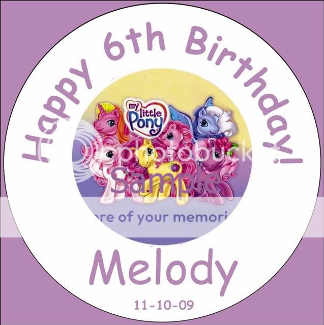 MY LITTLE PONY CUPCAKE CAKE TOPPER PICKS PERSONALIZED  