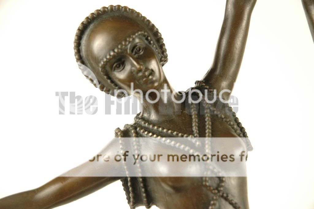 SignedD.H.Chiparus, bronze statue art deco girl sculpture The 